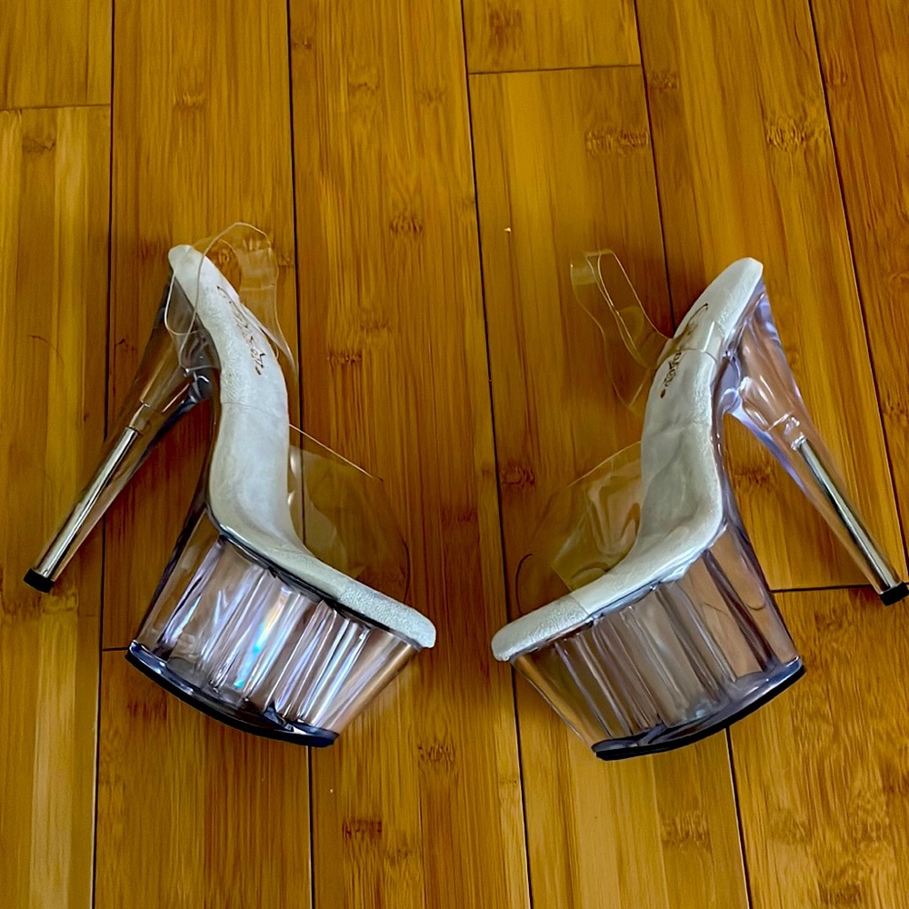 Clear 7” Pleaser Heels
